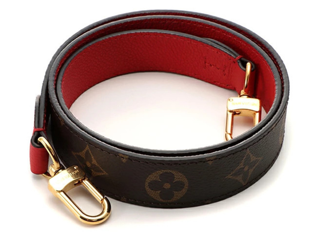 Louis Vuitton shoulder strap Monogram Cerise Red